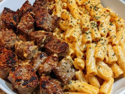 Kruidige Kaas Steak Penne: Heerlijk Romige Pasta