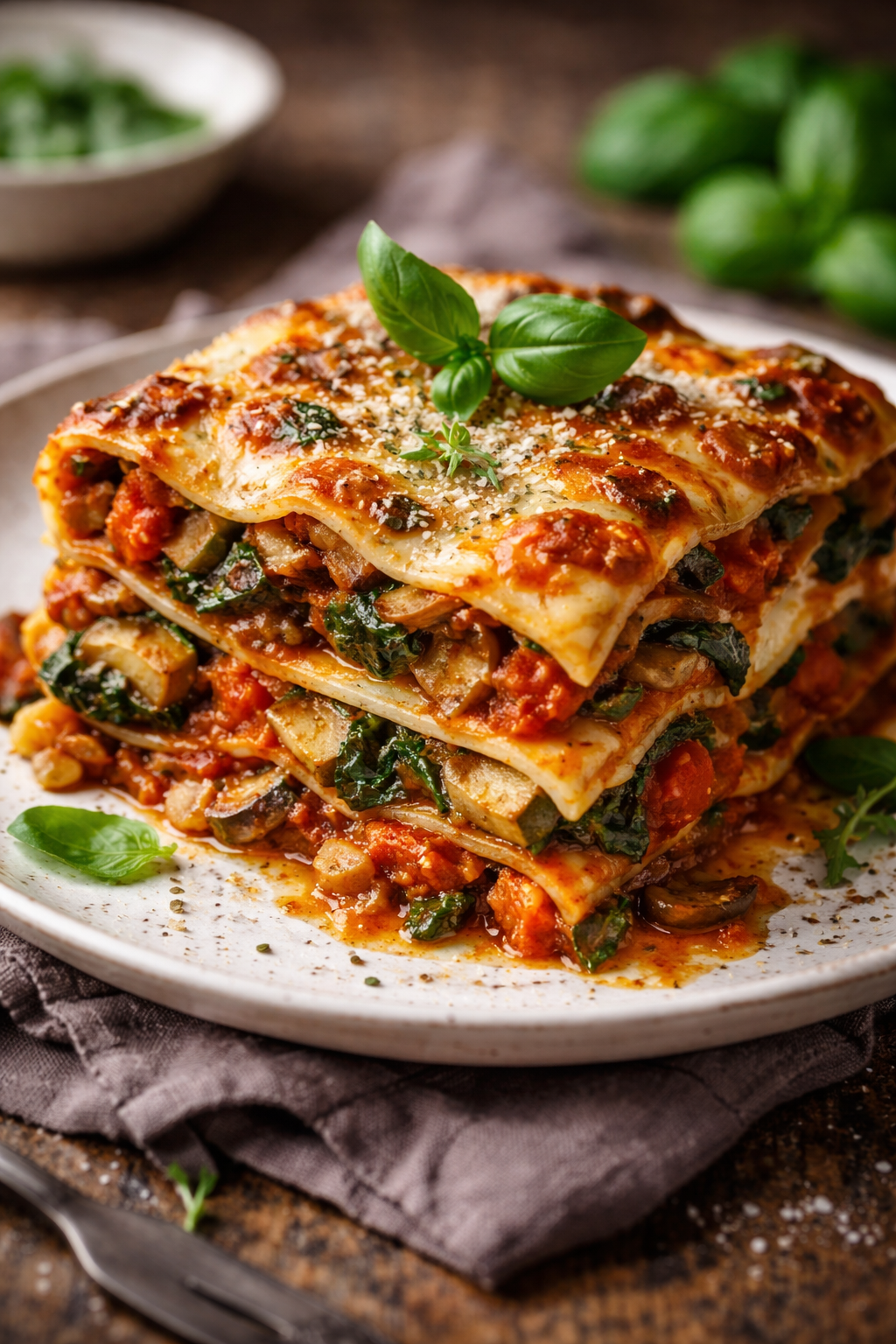 Lasagne met groenten vegetarisch