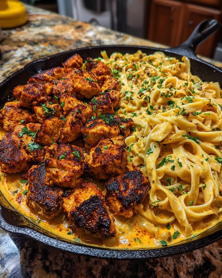 Pittige Cajun Kip Linguine