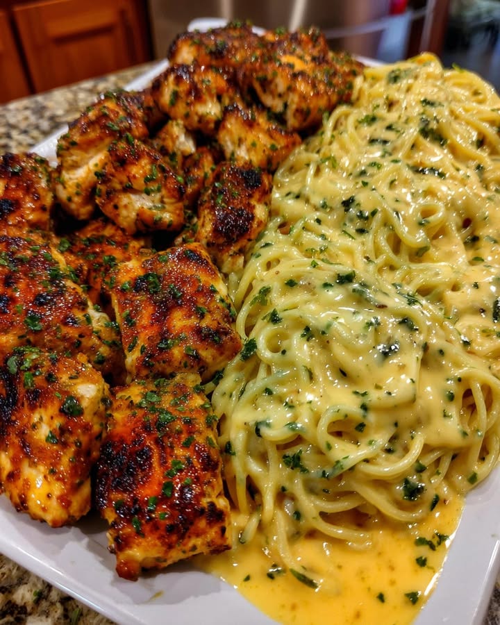 Romige Cajun Kipspaghetti