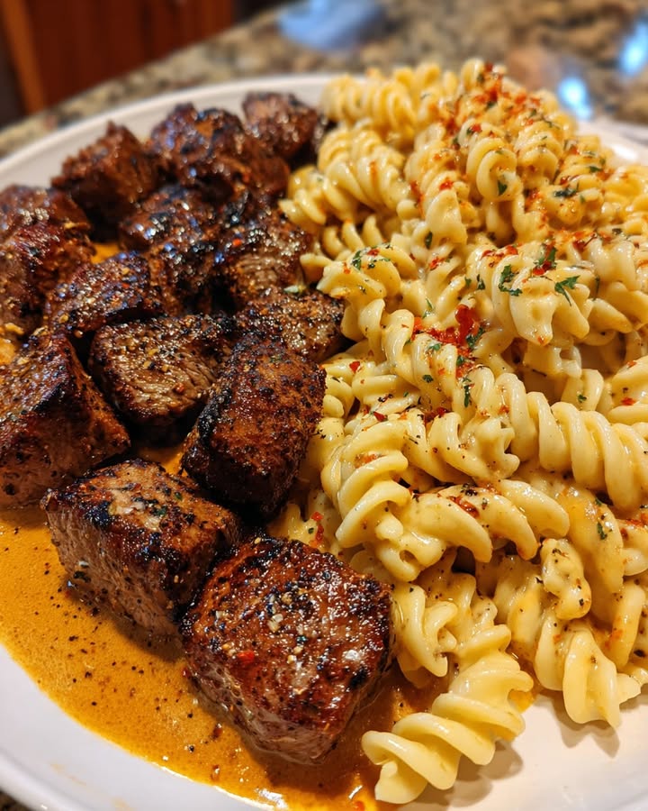 Romige Cajun Steakbites