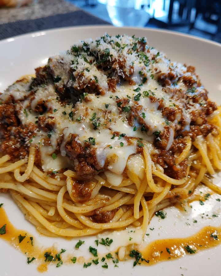 Romige Kaas Knoflook Spaghetti