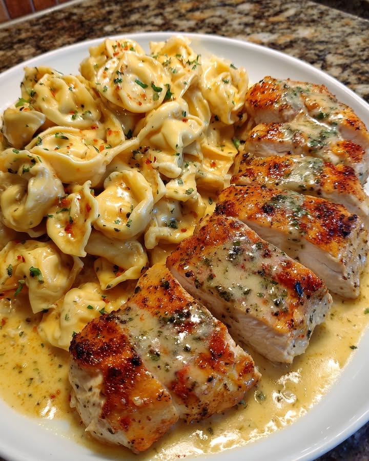 Romige Knoflook Kruidkip Tortellini