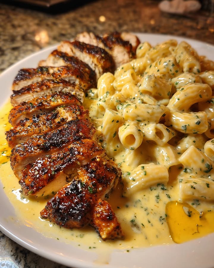 Romige Knoflook Parmesan Rigatoni