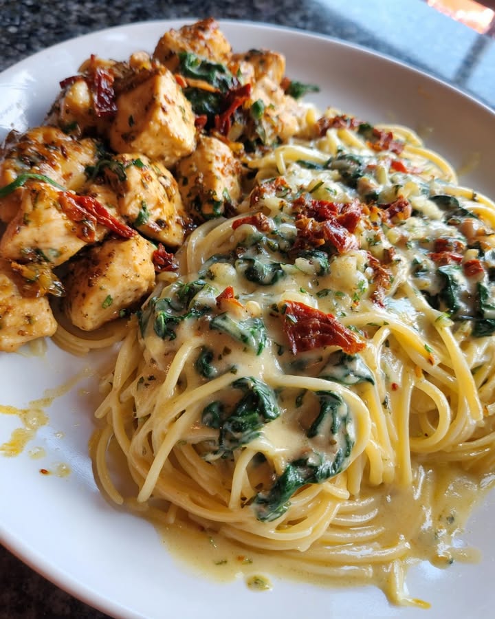 Toscaanse Kip Spaghetti