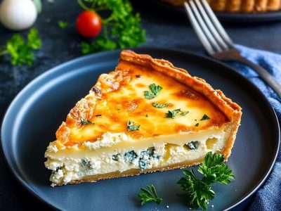Blauwe Kaas Quiche: Heerlijke Karamelui en Kaas Sensatie