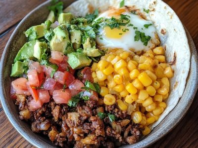 Kleurrijke Burrito Kom: Heerlijk, Gezond en Eenvoudig Ontbijt