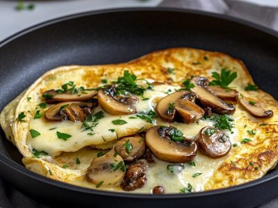 Romige Champignon Omelet: Heerlijk Ontbijt in 15 Min.